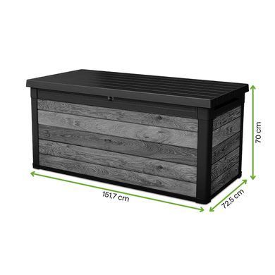 Садова скриня для зберігання 570 л під дерево Storm Grey Keter