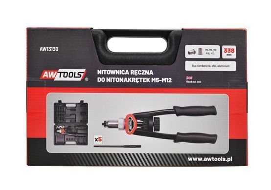 AWTOOLS клепальщик для заклепок M5-12