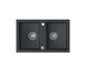 Кухонна мийка Quadron HDQ27848CZK Denzel 120 чорний - граніт, вбудовується в стільницю, сушарка