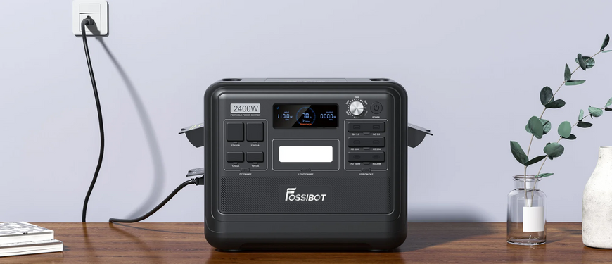 Портативна зарядна станція FOSSiBOT F2400 black, 2 400 Вт, 2 048 Вт&middot;год