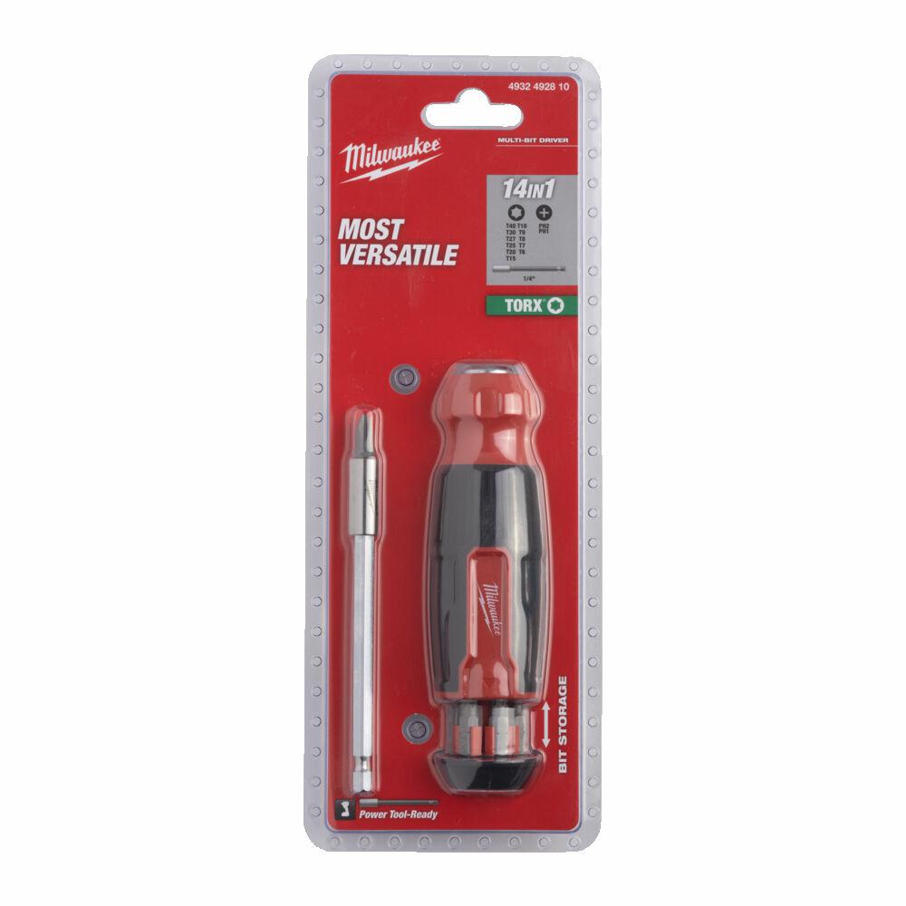 Отвертка универсальная Torx 14 в 1 MILWAUKEE 4932492810 с набором бит