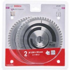 BOSCH дисковая ДВУХПАКЕТНАЯ OPTILINE WOOD 190X2,4/1,8x30x48z