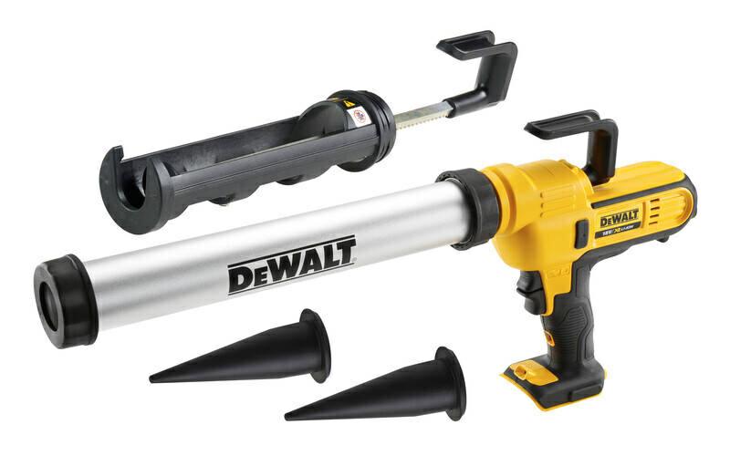Пистолет для герметика DeWALT DCE581NK 18V: картриджи 300–310 мл и 600 мл, в чемодане