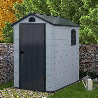 Хозблок уличный пластиковый 134x192 см Hardmaister Vermont светло-серый