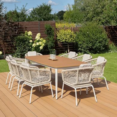 Меблі для саду та тераси Furrore Roma Dinning 8+1 Light Beige