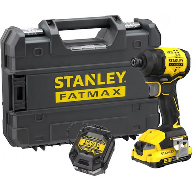 Шуруповерт ударний безщітковий 18 В Stanley V20 SFMCF811D1T 2,0 Ah у валізі
