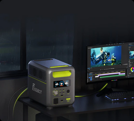 Портативная зарядная станция FOSSiBOT F1200 green, 1200 Вт, 1024 Вт&middot;час