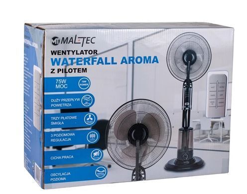 Вентилятор-зволожувач повітря 75 Вт з таймером і пультом&nbsp;Maltec WATERFALL AROMA&nbsp;