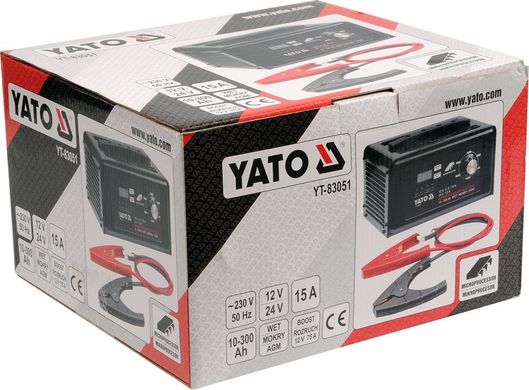 Yato электронный выпрямитель с усилителем, запуска 12В / 24в 15a мокрый/agm 83051
