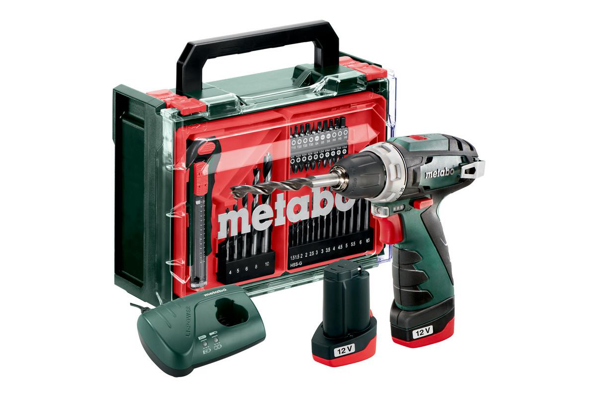 Акумуляторна викрутка Metabo PowerMaxx BS Basic Set 12 В, 34/17 Нм, 2x2,0 Ah, 41 предмет
